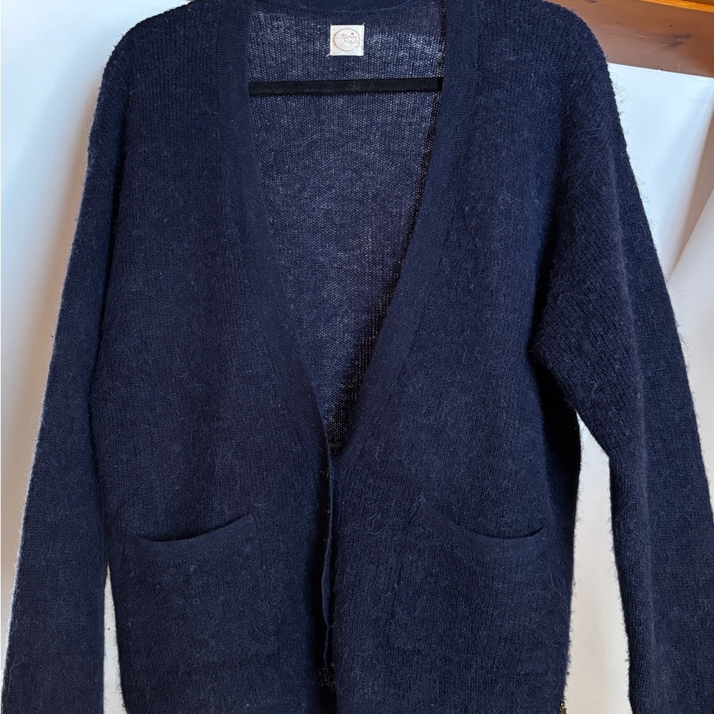 Elegant Navy Women's Cardigan Des Petits Hauts